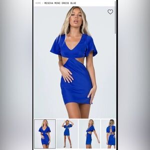 Princess Polly Royal Blue Cutout Mini Dress